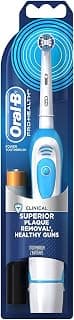 Oral-B Escova de dentes elétrica Pro 100 Precision Clean, alimentada por bateria, azul e branca