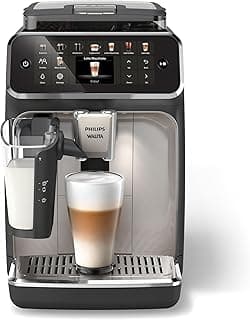 Philips Walita Cafeteira Espresso Superautomática Série 5500, 20 Bebidas Quentes e Geladas, Sistema LatteGo, Tecnologia SilentBrew, Preta e Cromada, 110V (EP5547/95)