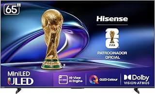 Hisense Smart TV 4K 65" Polegadas 65U6QV Mini LED com Dolby Vision, HDR10+, HDR10+ Adaptive, Dolby Vision IQ, Modo FilmMaker, Dolby Atmos, Compatibilidade Alexa, Google Home
