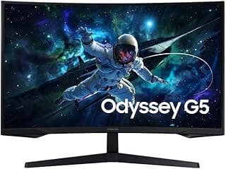 Monitor Gamer Samsung Odyssey G5 32, Resolução QHD, Taxa de atualização de 165Hz & 1ms de tempo de resposta (MPRT), Curvatura com 1000R, HDR 10, AMD FreeSync, Eye Saver Mode & Flicker Free Mode