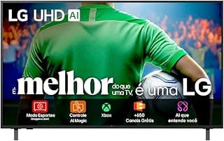 Smart TV 4K 55" LG UHD 55UA85 Processador α7 AI Ger8 4K Super Upscaling Google Cast Alexa Integrado Controle AI Smart Magic WebOS 25
