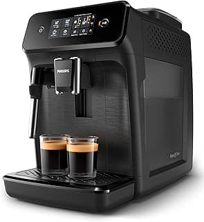 Philips Walita Cafeteira Espresso Superautomática Série 1200, 1500W, 15 Bar, 2 Bebidas, Moedor em Cerâmica, Display Touch, Preta, 110V (EP1220/15)