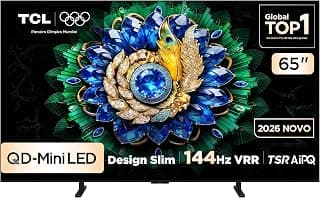 Smart TV TCL 65 Polegadas QLED Mini LED 4K A400M WiFi Bluetooth Google TV HDR10+ 144 Hz VRR 65A400M